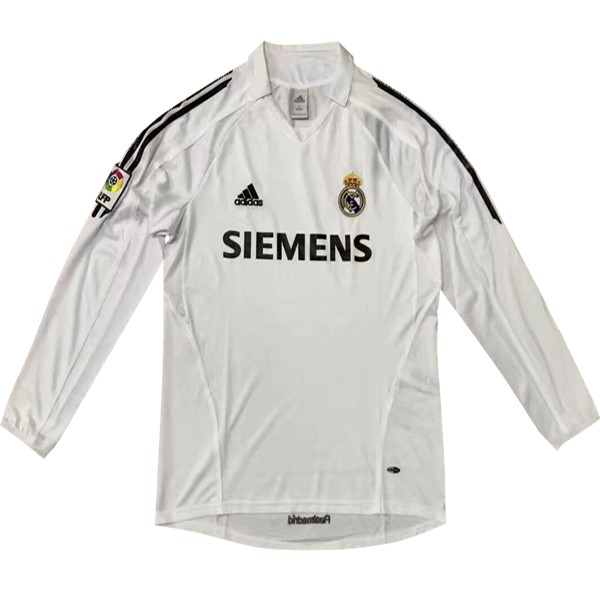 Maillot Football Real Madrid Domicile ML Retro 2005 2006 Blanc